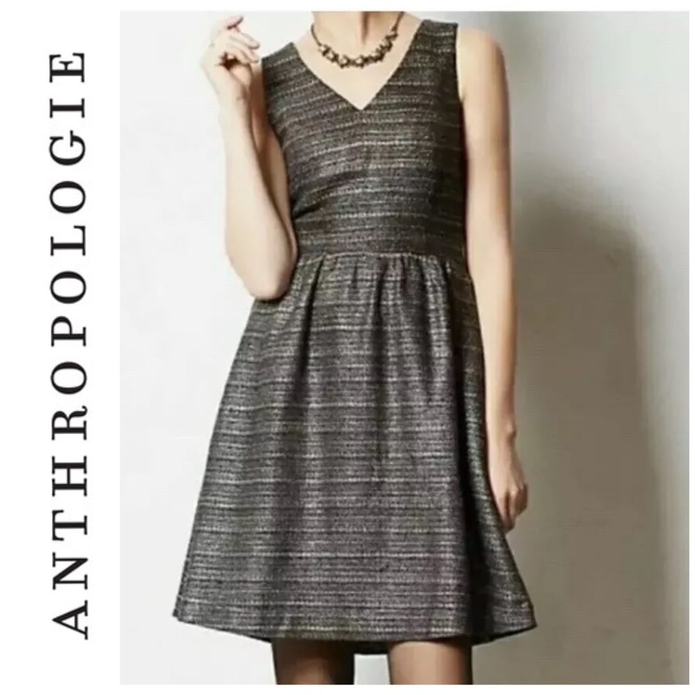 Anthropologie Moulinette Soeurs Dress Metallic